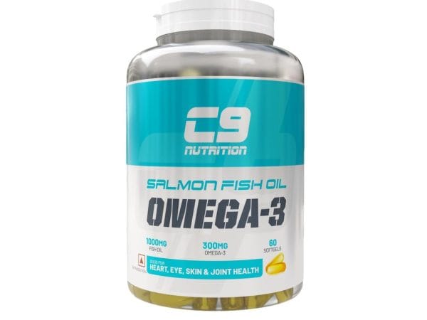 C9 Nutrition Fish Oil Capsules | Omega-3 for Heart, Brain & Joint Health | 1000mg EPA & DHA | 60 Softgels